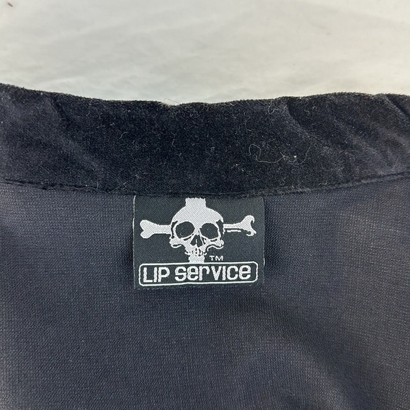 Lip Service Black Velour Snap Button Blazer, M - Picture 10 of 11